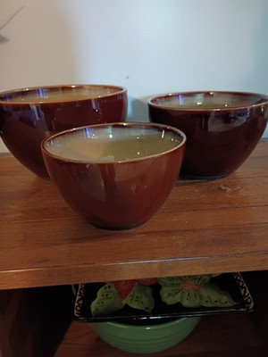 Set Of 3 SANGO Nova Brown Nesting Mixing Bowls