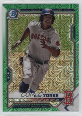2021 Bowman Chrome Prospects Mega Box Green Mojo Refractor 23/99 Nick Yorke uk2