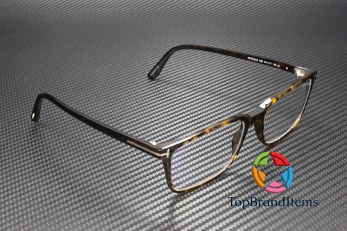 TOM FORD FT5735-B 052 Rectangular Dark Havana Demo Lens 56 mm Men's Eyeglasses - Picture 3 of 6