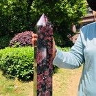 16.8LB Natural Firework Garnet Crystal Obelisk Tower Healing Specimen 4923 — photo 9