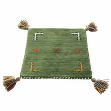 Handgemachter Woll-Wandbehang, gef&auml;rbt, Sitzkissen, Sofamatte