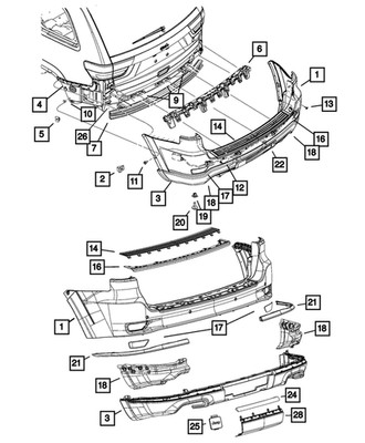Genuine Mopar Fascia Applique Left 68238809AA