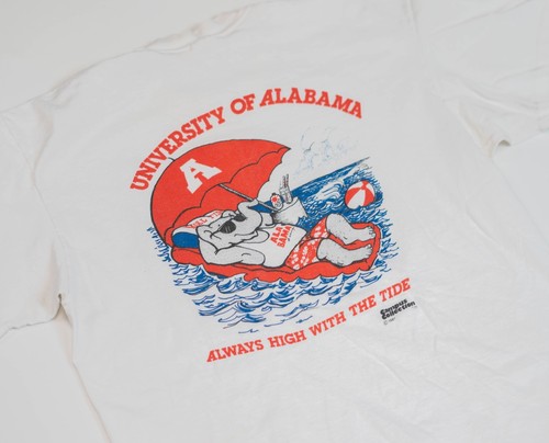 Vintage Alabama Crimson Tide T-Shirt Size L T Big Al Beach Party 80s NCAA - Picture 3 of 21