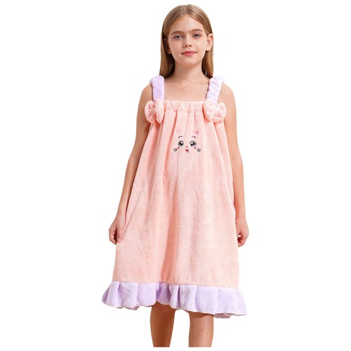 Accappatoio bagno avvolgente per bambini ragazze asciugamano accappatoio doccia bellissimo copricostume spa - Foto 11 di 27