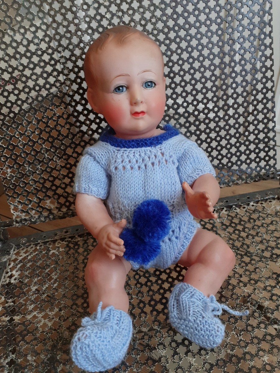 BAIGNEUR POUPON CELLULOÏD noir Petitcolin France 25 cm années 50 EUR 10,00 - FR