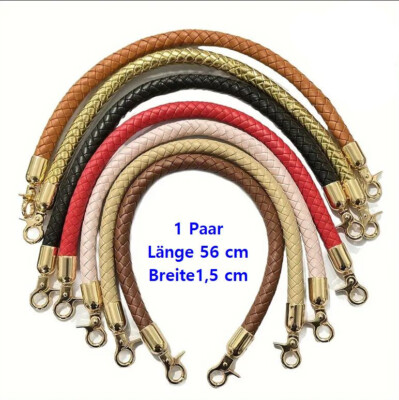 Geflochtene Taschenriemen mit Goldem Verschluss Taschengurt Kunstleder DIY