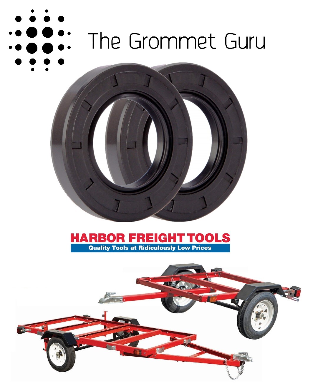 TWO Harbor Freight Trailer Hub Seals Grease Seals HighStrength