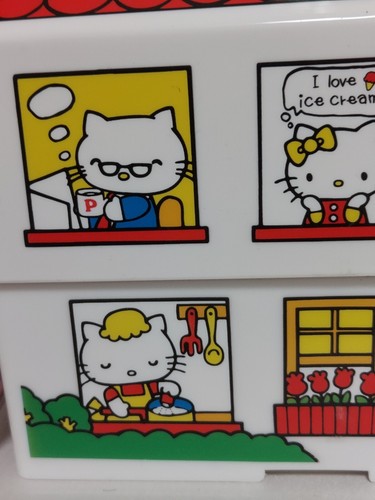 SANRIO Hello Kitty House Style 2 level Lunch Box (Bento) chopsticks included - Picture 3 of 11