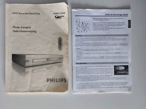 PHILIPS HDRW720 Enregistreur DVD Disque Dur 80 Go Télécommande Notice Bon état - Photo 9/11