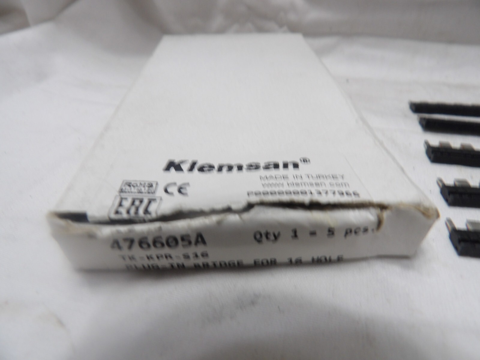 Klemsan 476605A TK-KPR-S16 Plug-In Bridge for 16 Hole (Box of 5)