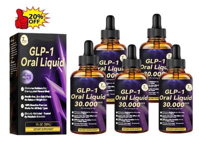 GLP-1 Weight Loss Fat Burner Drops Diet Supplement Slimming Drops 30ml - 1-5PCS
