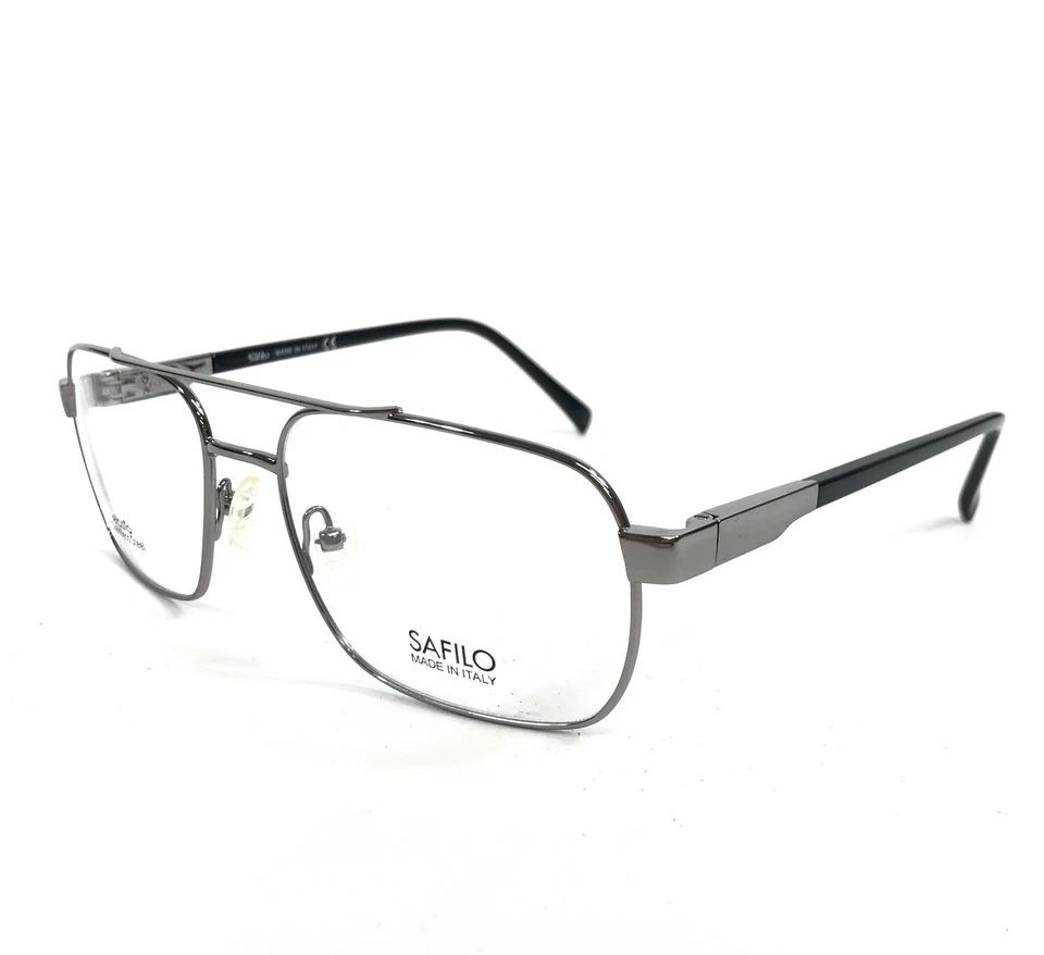 Monturas para gafas Safilo Elasta E7201 0DF8 Gunmetal negro borde completo 57-147-145 Foto 4 de 4