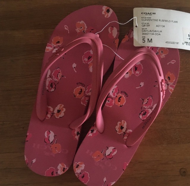 ebay coach flip flops