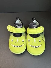 Speedo Neon Green Toddler Dinosaur Water Shoes Size S (5-6)