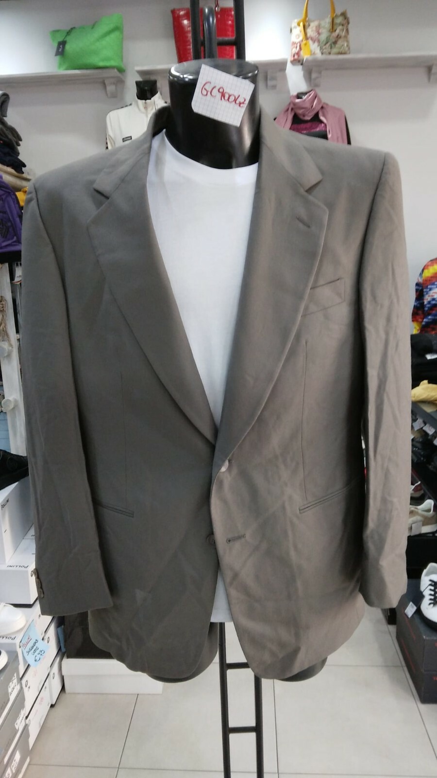 Men's Gray 100% Wool Jacket Size 42 New GC900LZ