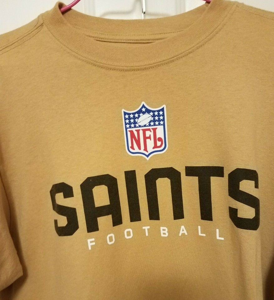 New Orleans Saints Reebok Football Shirt Men's Sz Medium Short Sleeve
