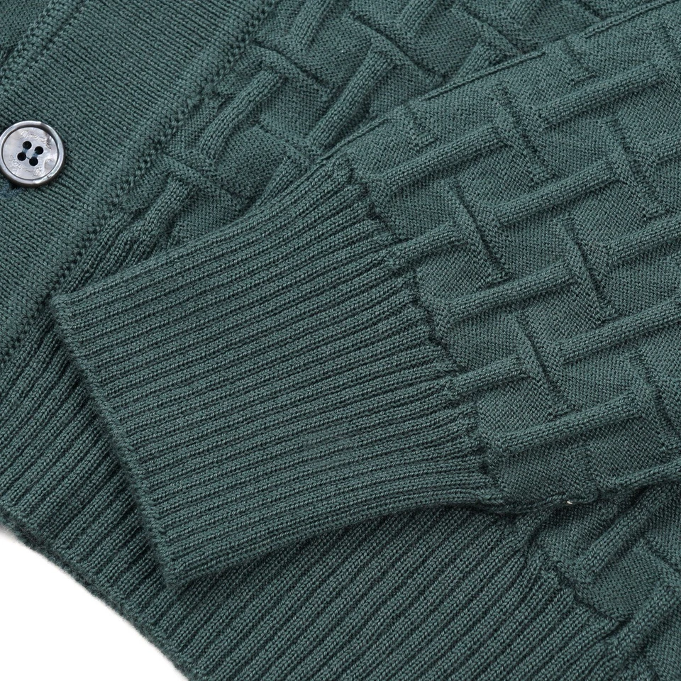 Cárdigan Suéter Drumohr Slim-Fit Cesta Tejido Lana Merino M Nuevo con Etiquetas Foto 3 de 4