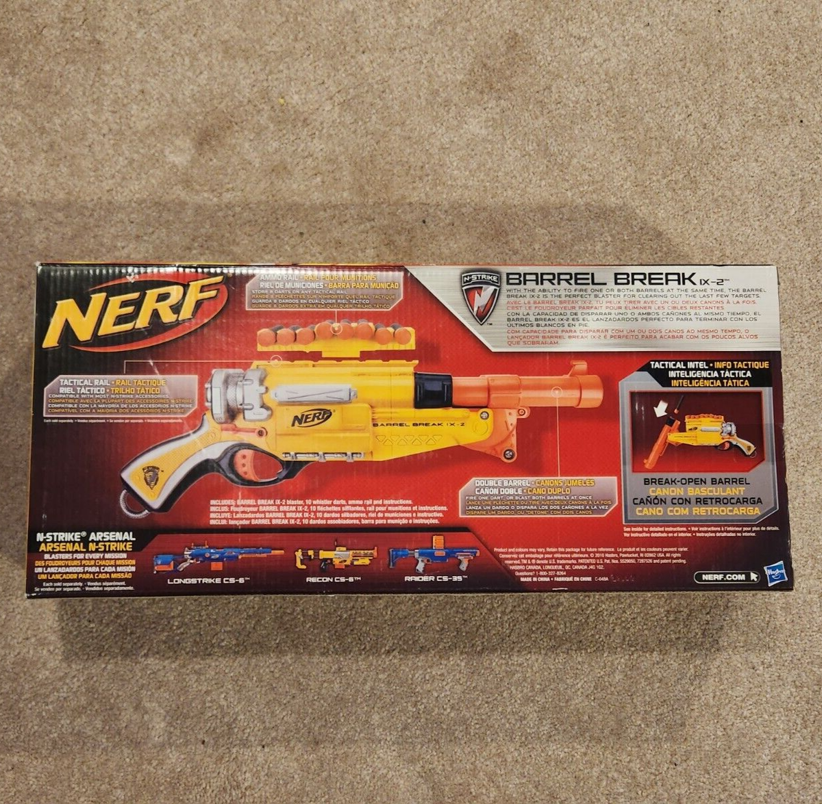 New Hasbro NERF N-Strike Barrel Break IX-2 w/ Removable AMMO