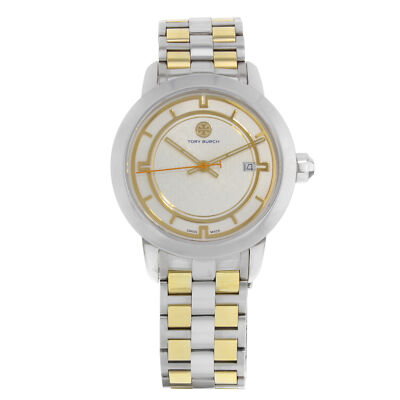 値下げ中★TORY BURCH 時計 Tory Burch Cream Dial Date Two Tone Steel Quartz Ladies