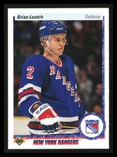 Brian Leetch 1990-91 Upper Deck Hockey NHL #253b New York Rangers