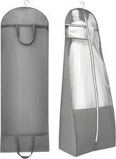 70" Bridal Wedding Dress Bag for Long Gowns Travel Garment Prom GREY