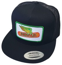 DEKALB SEED Patch Yupoong 6006 Classics Trucker Hat Snapback Black/Black
