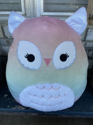 Squishmallow 16” Britta The Rainbow Owl 