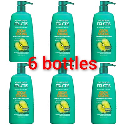 6 x Garnier Fructis Grow Strong Conditioner, 33.8 fl. oz.6 Pack