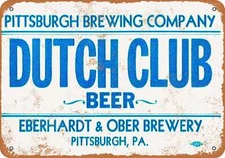 METAL SIGN - Dutch Club Beer - Vintage Look Reproduction