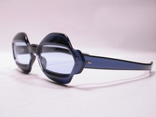 Vintage Mid Century Modern Blue Pearl Tropic Cal Sunglasses Handmade France
