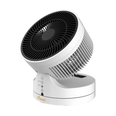 Crane 9.5 in 3 Speed Oscillating Air Circulator Fan with a Programmable Timer  