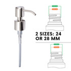 Soap Pump Replacement Stainless Steel Dispenser Head Nozzles, Brushed Finish
