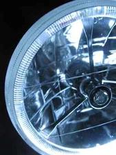 Street Hot Rod 7" Tri Bar Clear Dot H4 Headlight w/ Clear LED Turn Signal 12v