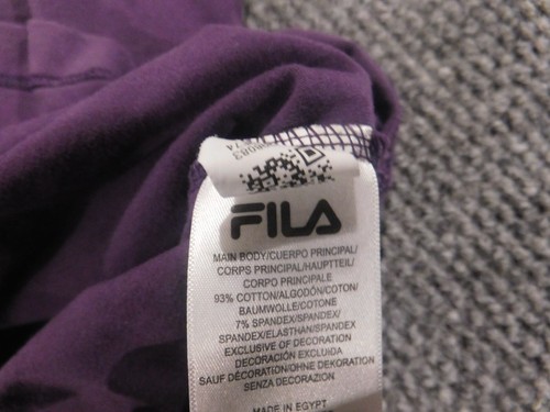 Fila Women Shirt Large purple pullover stretch logo - Picture 8 of 13