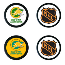 NHL 1970's California Golden Seals Hockey Souvenir Puck New 2 Versions