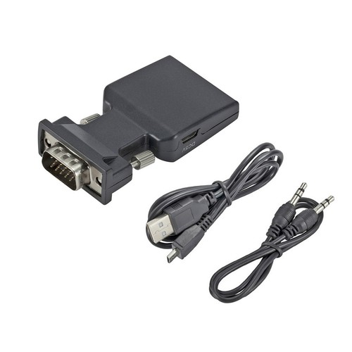 VGA Input To HDMI Output Adapter PC Laptop To HDTV Moniter Projecter Converter C - Picture 4 of 15