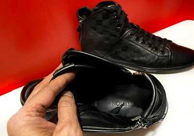$1199.00 !! LOUIS VUITTON MEN LUXURY BLACK HI TOP SHOES $1199.00 !! LOUIS VUITTON MEN LUXURY BLACK HI TOP SHOES