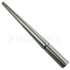 RING SIZER STICK A=Z+6 AND STEEL RING MANDREL TRIBLET COMBINED JEWELLERY TOOL