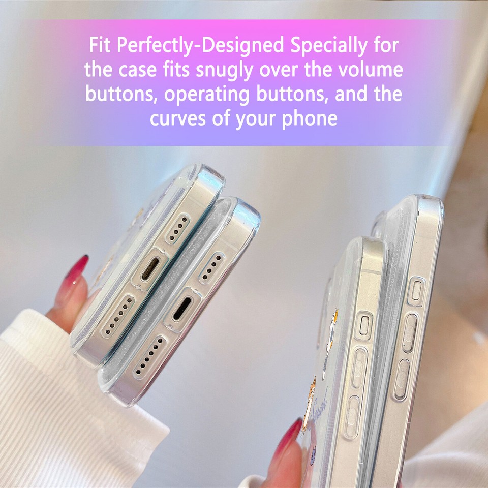 Liquid Glitter Cover Customised Name Cute Case For iPhone 16 Pro Max 15