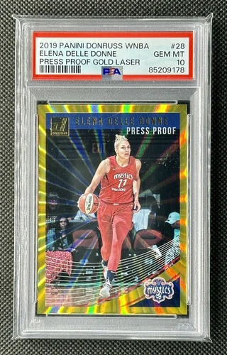 2019 Panini Donruss WNBA Elena Delle Donne Press Proof Gold Laser #28 /10 PSA 10