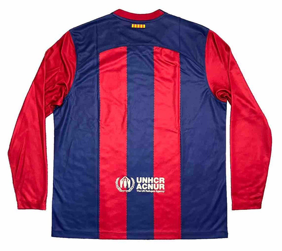 Mens Size XL Barcelona 2023/24 Long Sleeve Football Soccer Jersey