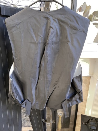 CHITTLEBOROUGH & MORGAN Savile Row Bespoke 3 pc double breasted suit black 42L - Picture 8 of 15