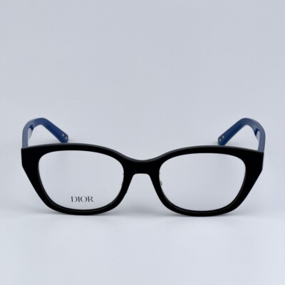 Dior Women Eyeglasses Black Blue Demo Round 