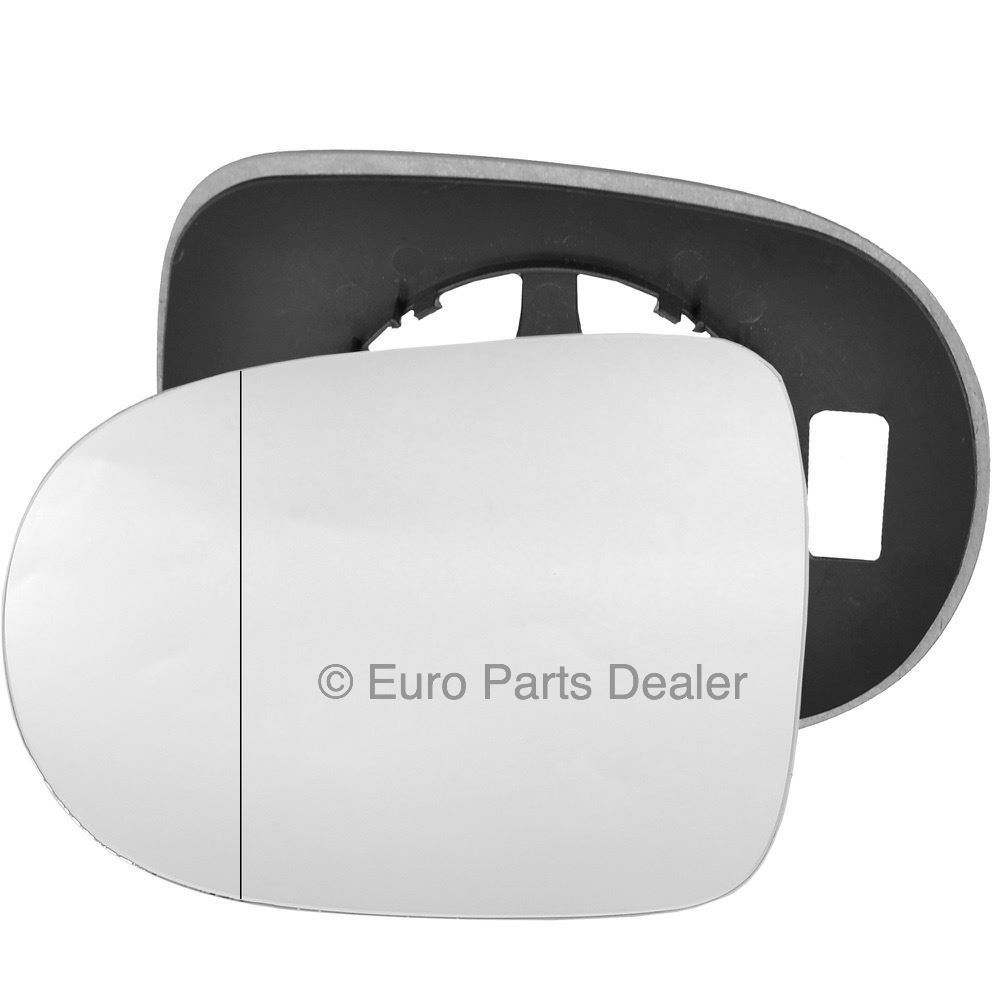 Passenger side Clip Wide Angle wing mirror glass for Renault Clio 09-12