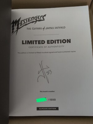 James Hetfield Signed book Messengers Limited Edition | eBay