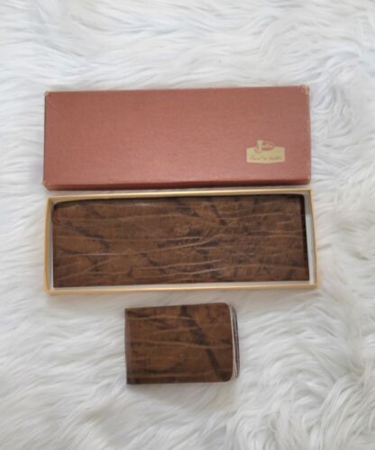 Western Justin Vintage Leather Wallet Pocket, Card Holder Genuine Cowhide New - Picture 3 of 8