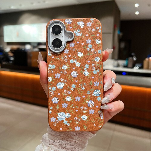 Flower Pattern Case For iPhone 16 Pro Max 15 14 13 12 11 Shockproof Phone Cover - Picture 18 of 22