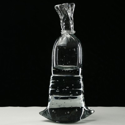 Large Handmade Glass Art Water Bag Sculpture 739240961351