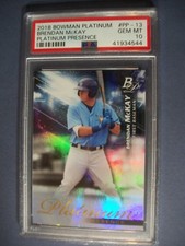 BRENDAN MCKAY 2018 Bowman Platinum Presence #13 PSA GEM MINT 10 Rays