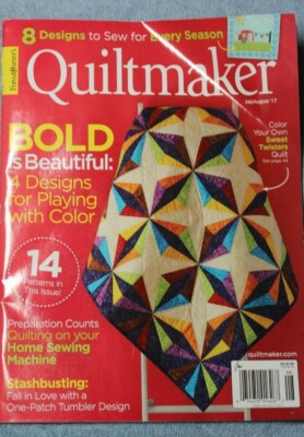 Quiltmaker Magazine  Bold color 4 designs & 14 patterns & quilt w home machine 